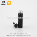 silvery screw caps black cylinder tube packaging uv glass bottle wholesale